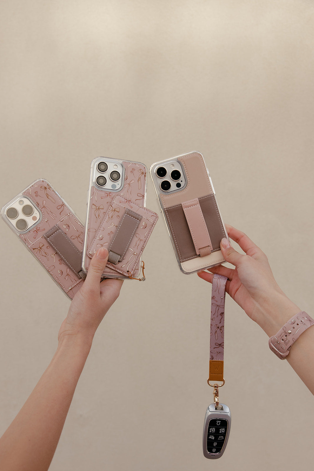 Blush and Bows Wrist Lanyard