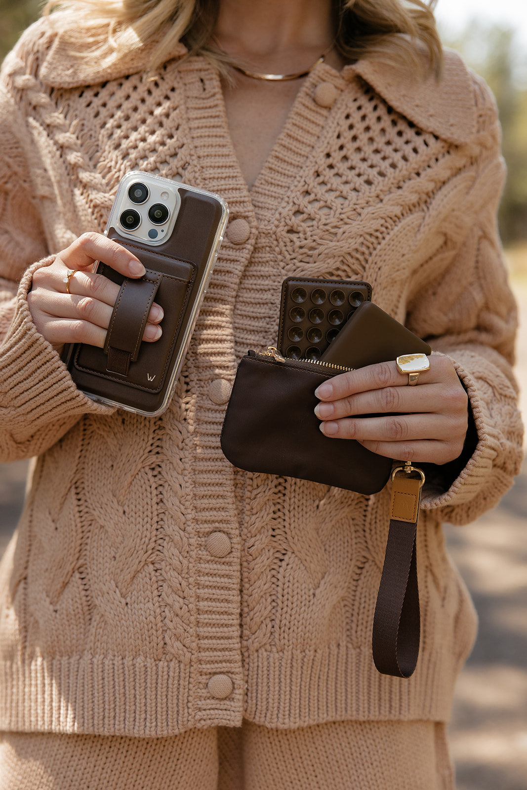 Dark Chocolate Magnetic Wallet