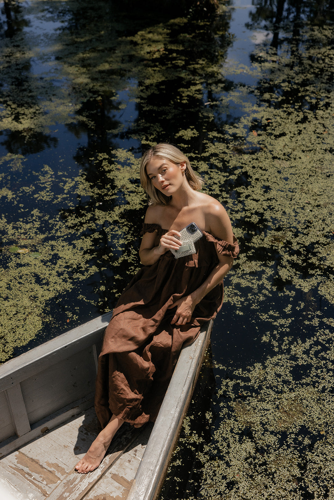 Blooming Check Magnetic Case and Wallet