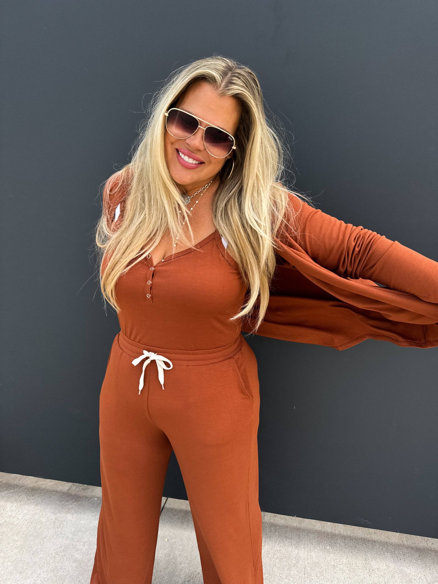 BLAKELY SOFT LANDING ROMPER & CARDIGAN SET