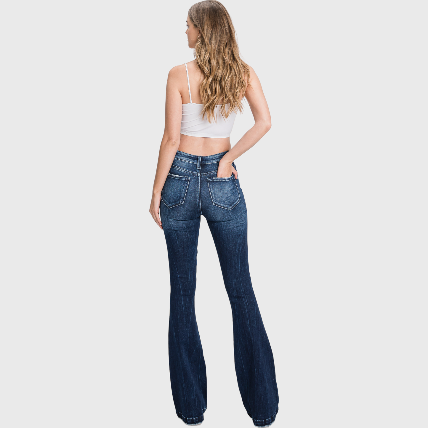 Petra 153 DISTRESSED MID RISE STRETCH FLARE